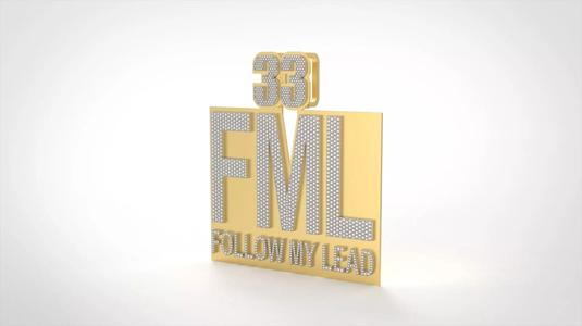 Model 1098 FML Name-Logo Iced Out Diamond Hip Hop Pendant