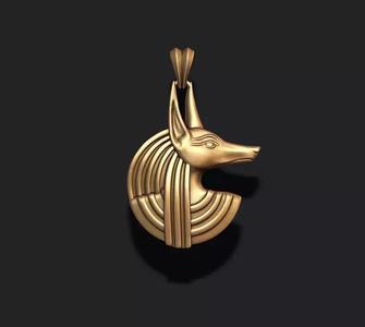 Egyptian Anubis head pendant