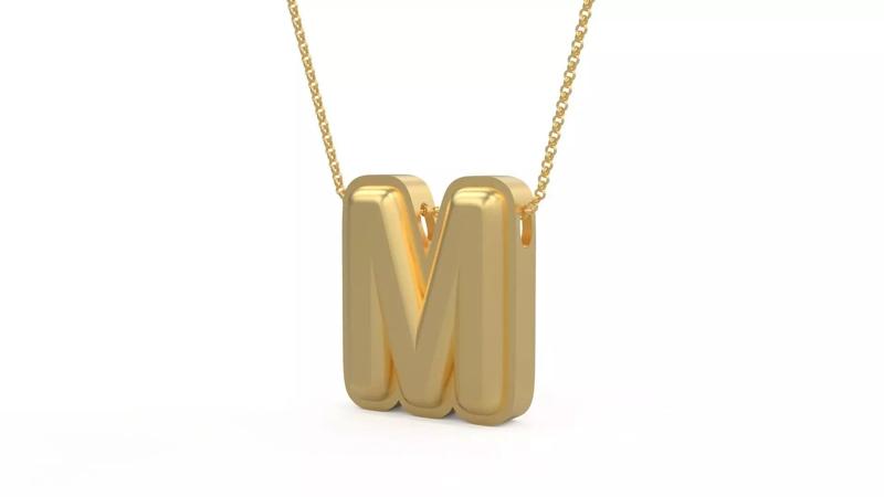 Model 1196 M Initial Letters Charm Balloon 20mm