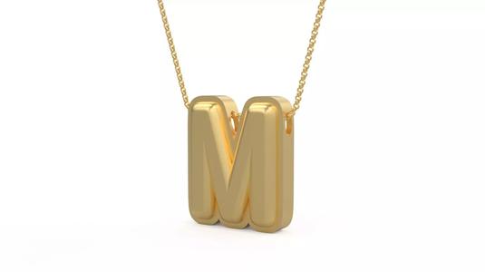 Model 1196 M Initial Letters Charm Balloon 20mm