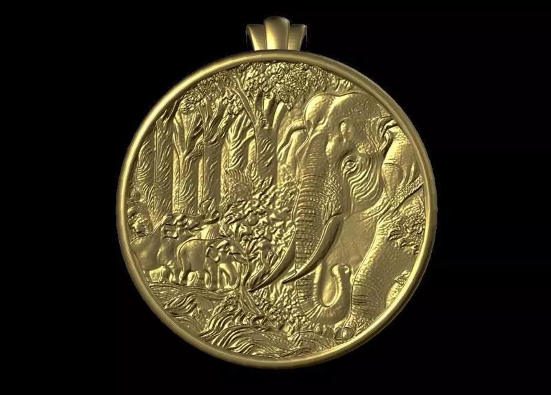 Elephant in the Woods Pendant