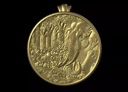 Elephant in the Woods Pendant