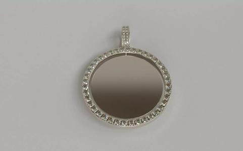 Spinning Picture Pendant - 3mm Stones - XLARGE
