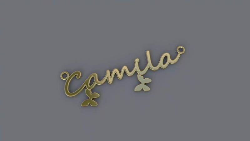 Jewelry Necklace Pendant Camila 3D Print