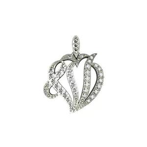 pendant 3 initial with diamonds