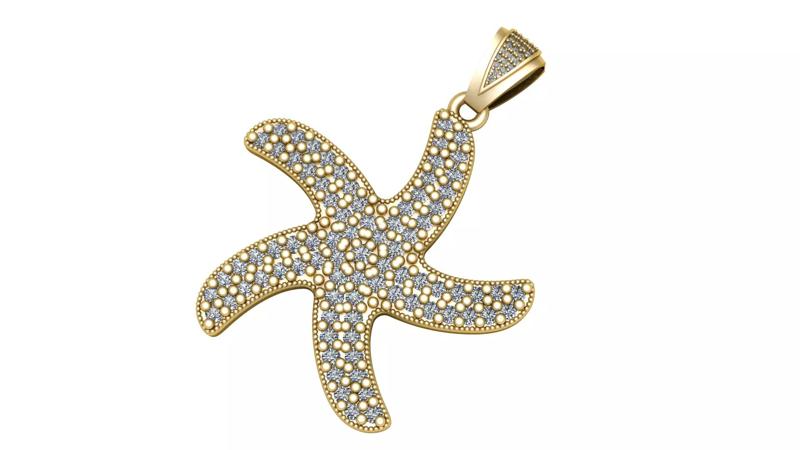 DIAMOND STAR PENDANT 3D PRINTABLE MODEL