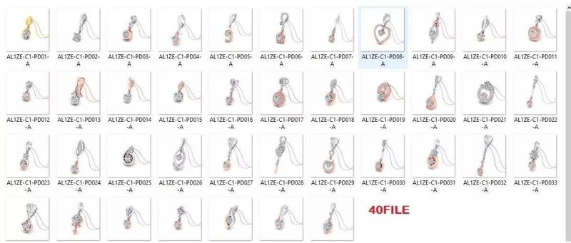 SOLITIRE PEND LOT 3DM IN ZIP FOLDER