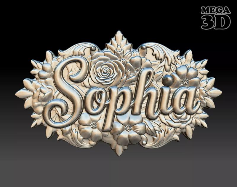 Sophia Floral Name Pendant  - 250707