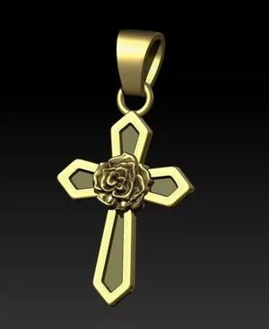ROSE CROSS PENDANT