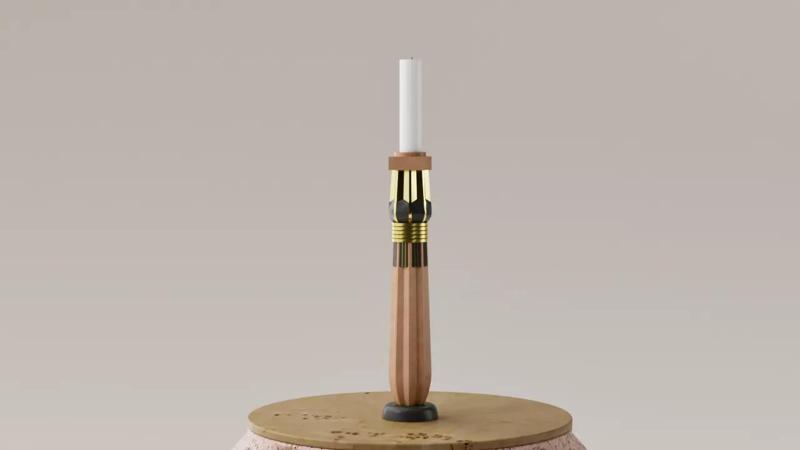 Porta velas - Candelabro columna egipcia