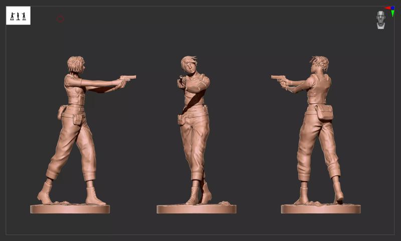 Resident Evil Rebecca Chambers aiming