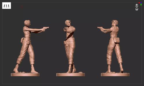 Resident Evil Rebecca Chambers aiming