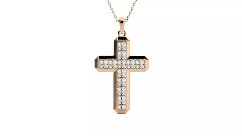 Jesus Holy Cross Pendant 3dm stl renders details