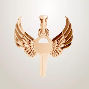 Key With Wings Pendant