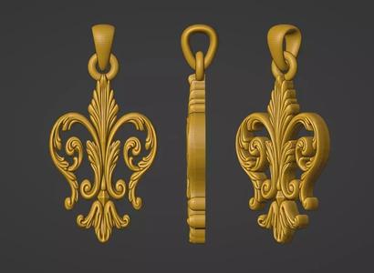 Floral Fleur De Liss Necklace Design