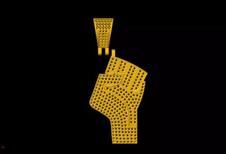 Raised Fist Pendant for Men and Women