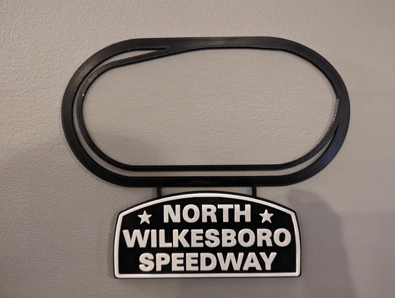 North Wilkesboro Speedway Track Map With Nameplate