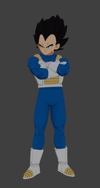 Vegeta (DBZ) - Armored Battle Stance | 3D Printable STL | Saiyan Prince Figure