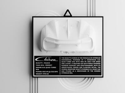 Bugatti Chiron Car Wall Art