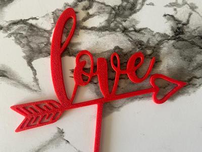Love cake topper