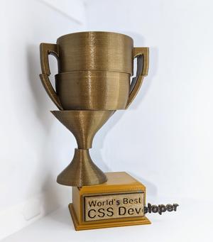 Easy Print "World's Best CSS Developer" Trophy