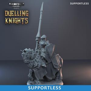 Supportless Female Knight on Horse Frogmouth helmet