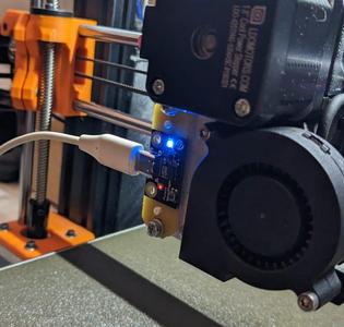 FYSETC Portable Input Shaper mount for Bear Extruder and Bed. ADXL345 + RP2040