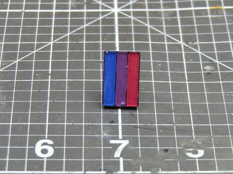 3 bar pride enamel pin