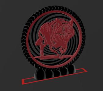 Wolf - Q37 - Quick Print Gift - 2D - NO SUPPORT