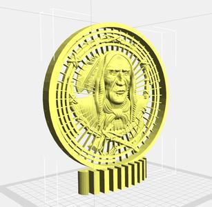 Old Native American - P30 - Decor - Trinket - Quick Print Gift - 3D - NO SUPPORT