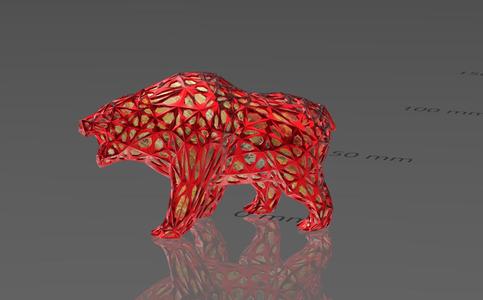 Bear Protecting His Territory - Voronoi Style - Spider Web - LowPoly - Perfect Design - Easy Print - Decor