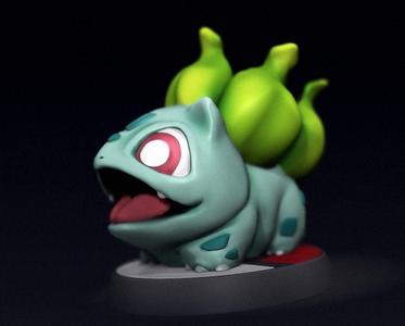 BABY BULBASAUR -NO PRINT SUPPORT NEEDED (V3)! - LIGHT FIXTURE/PLANT HOLDER (VERSION 3) POKÉMON FIGURINE