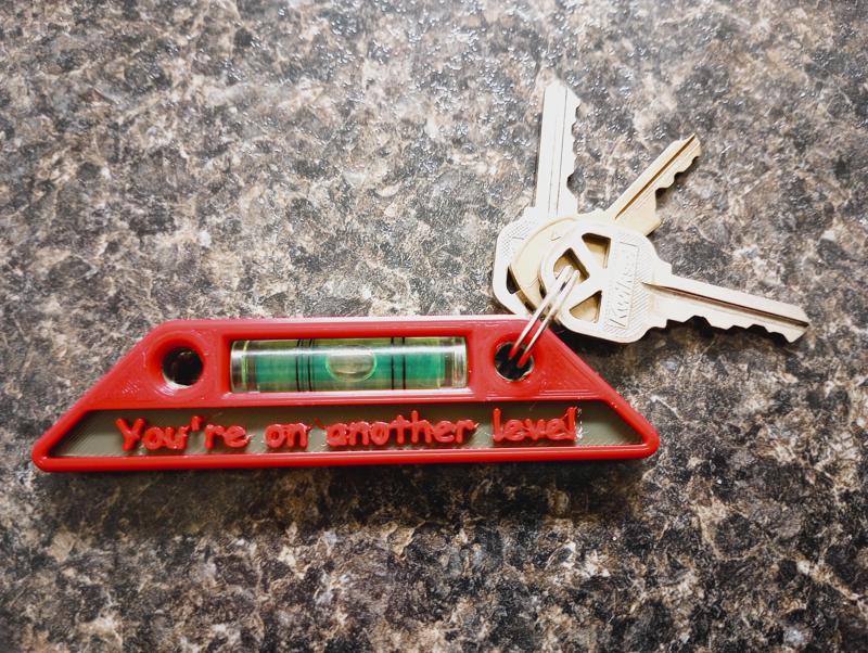 Mini Keychain with Spirit Level