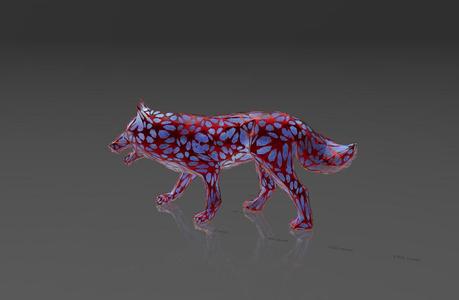 Walking Wolf - Voronoi Style - Spider Web - LowPoly - Perfect Design - Easy Print - Decor