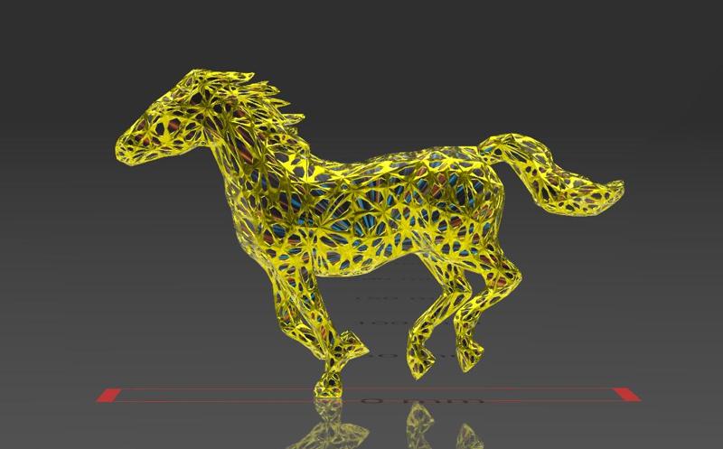 Unstoppable Horse Figure - Voronoi Style - Spider Web - LowPoly - Perfect Design - Easy Print - Decor