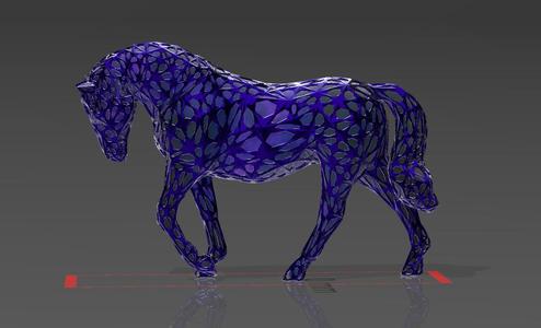 The Horse That Distributes Nobility - Voronoi Style - Spider Web - LowPoly - Perfect Design - Easy Print - Decor