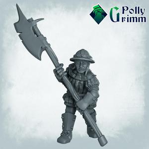 Fantasy and historic miniatures for tabletop games.Imperial Humans. Men at arms, halberdier