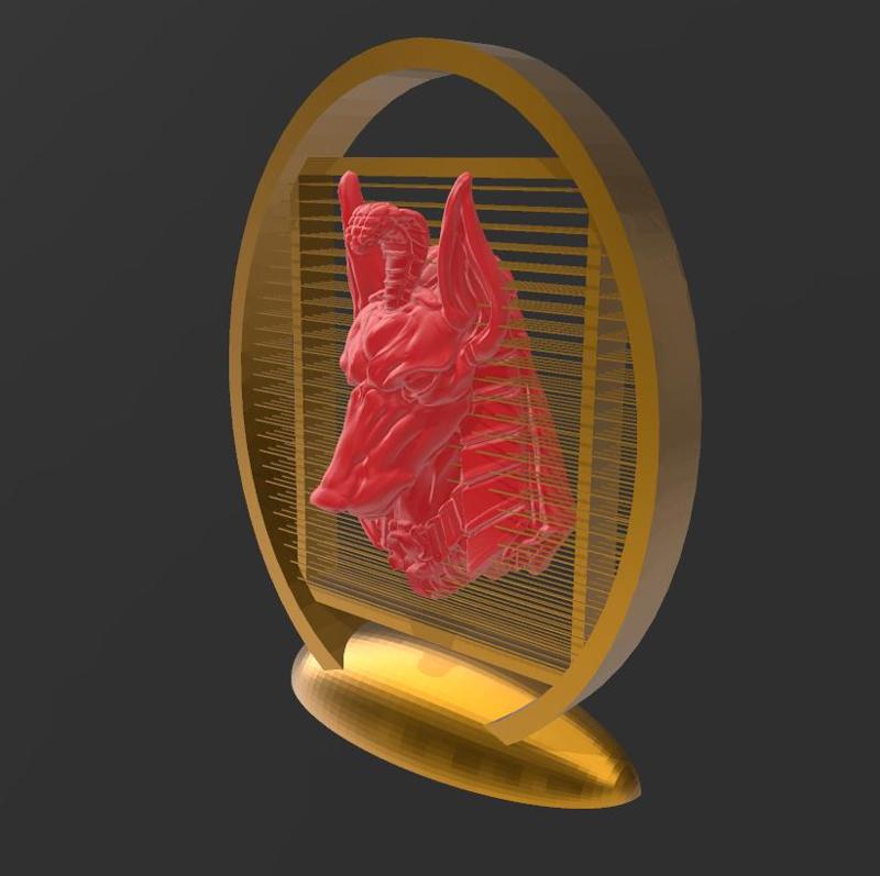 Ancient Egypt - Suspended 3D - No Support - Thread Art STL