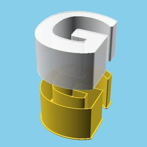 LATIN CAPITAL LETTER G, nestable box (v1)