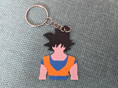 Dragon Ball Goku Minimalist Keychain Design for Children