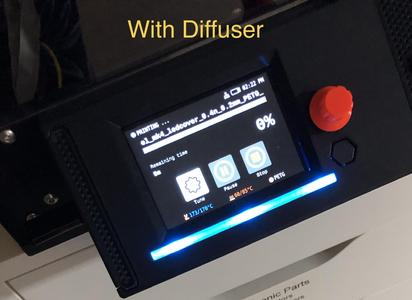 Printer-box MK4 front panel status led diffuser