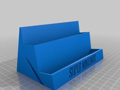 SNES cart stand with official nintendo logo
