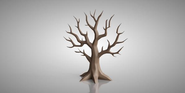 Low Poly Tree (Low Poly Style Naked Tree)