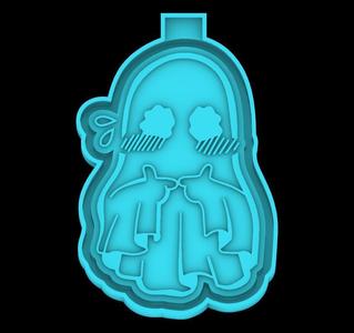 Nervous Sad Ghost - Halloween - freshie mold - STL for silicone mold
