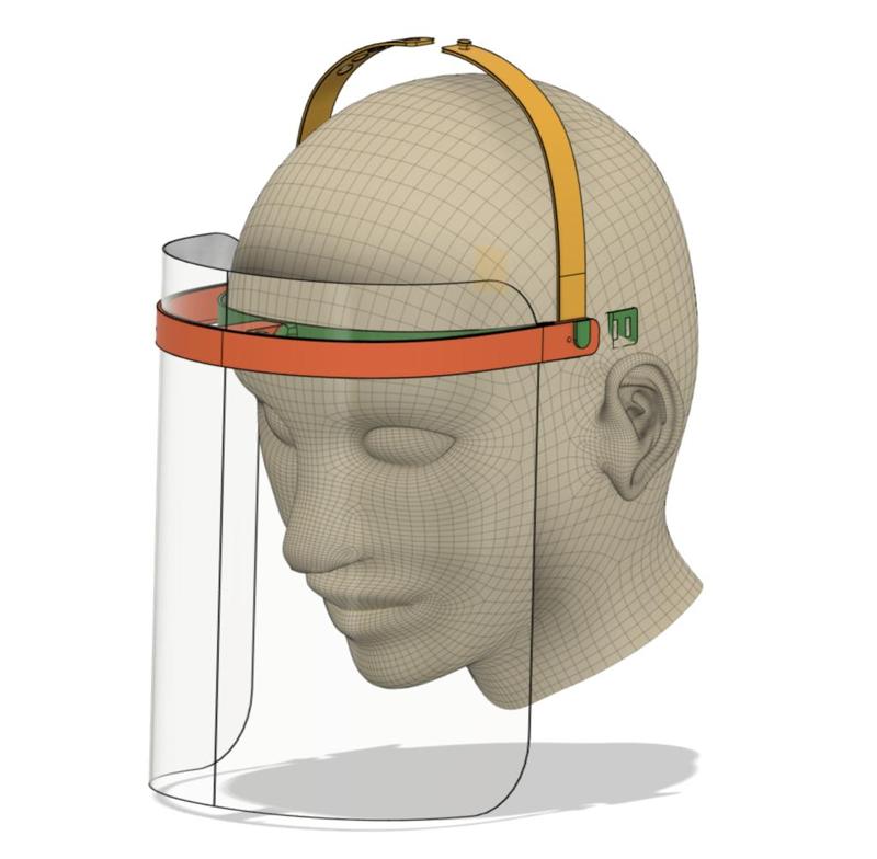 3D printed Face Mask A4 sheet