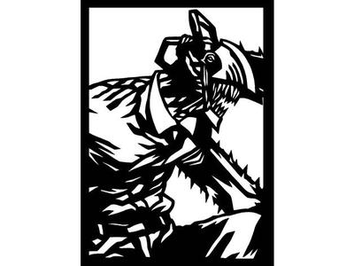 Chainsaw Man stencil