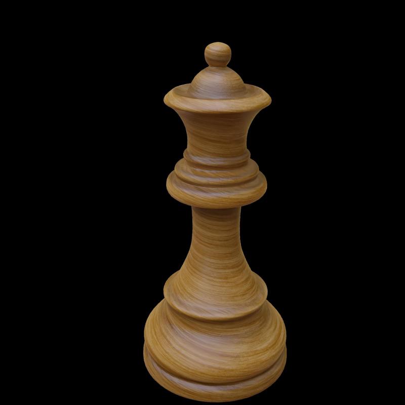 Queen Chess Piece detailed