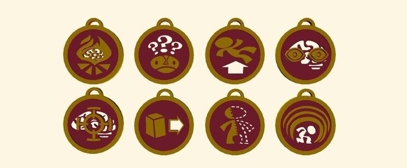 Psychonauts Merit Badge Keychains