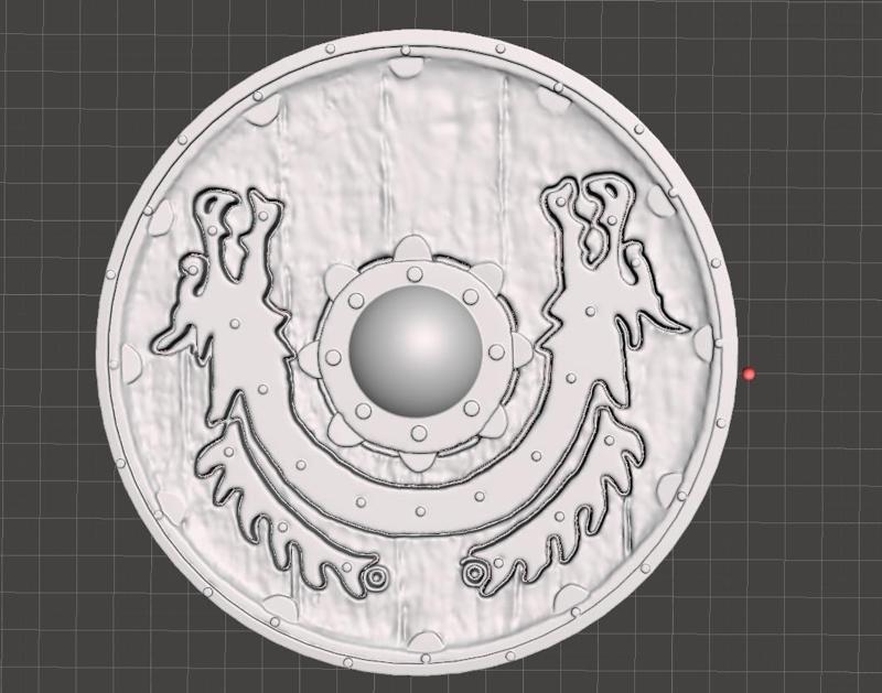 viking norse dragon boat shield