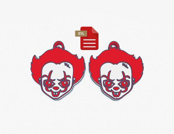 Penny Clown Earrings or Keychain Set